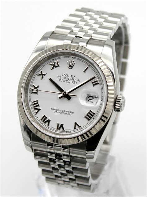 rolex datejust roman numerals white|Rolex Datejust steel roman numerals.